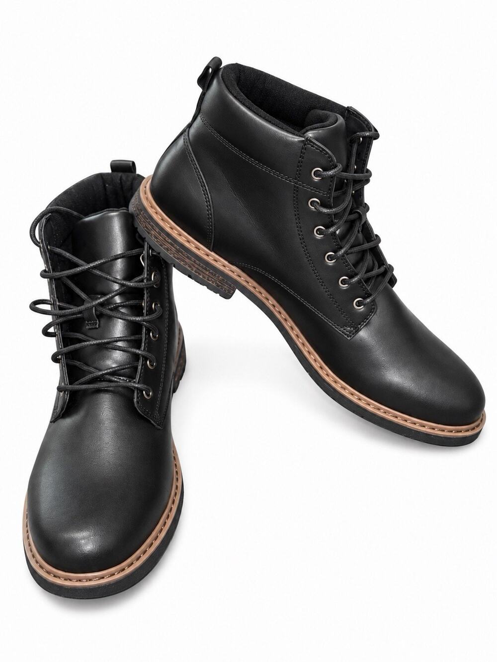 Goodfellow & Co Men’s Jeffrey Combat Boots Black Lace Up Ankle Boots Size 11.5